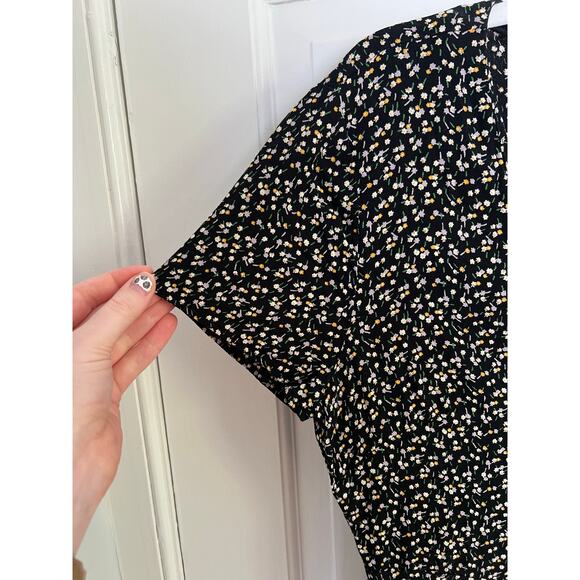 Madewell Women's 4 Button-Wrap Dress Playground Posies Boho Floral Ditsy Print - Picture 7 of 11